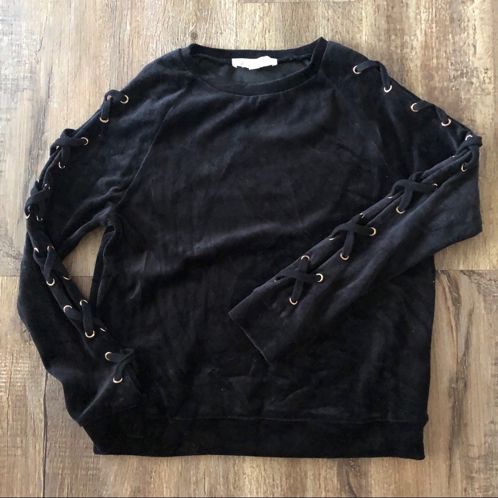 Black Velvet Sweatshirt
